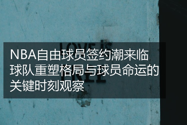 NBA自由球员签约潮来临球队重塑格局与球员命运的关键时刻观察